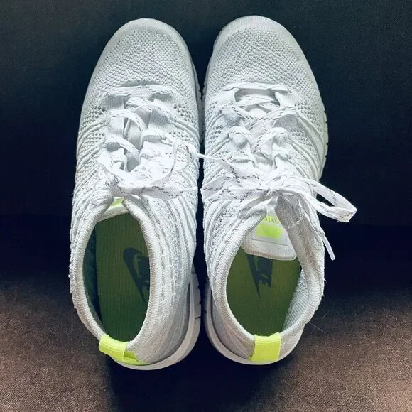 Nike Free Flyknit Chukka Womens Pure Platinum Wolf Grey 639699-001 Size 8.5 US - Picture 6 of 10
